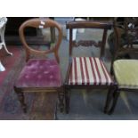 PAIR OF ANTIQUE MAHOGANY CHAIRS PLUS ONE OTHER