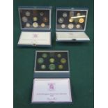 THREE UK PROOF COIN COLLECTIONS