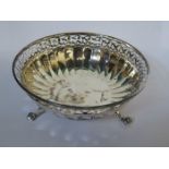 HALLMARKED SILVER PIERCEWORK SHALLOW BOWL,