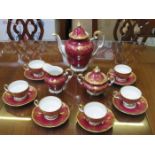 WEIMAR VICTORIAN STYLE GILDED COFFEE SET,