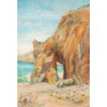 E.W.Pulling (British Exhibited 1900) Dixcart, Sark watercolour, signed 21 x 15in (53.5 x