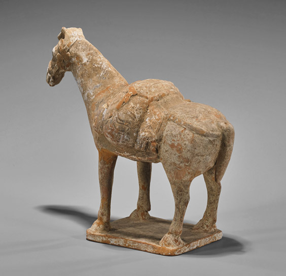 NORTHERN QI DYNASTY POTTERY HORSE - Image 2 of 2
