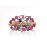 MUGHAL-STYlE GEM-SET BANGLE BRACELET