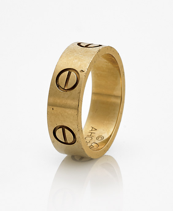 CARTIER 'LOVE' 18K YELLOW GOLD RING