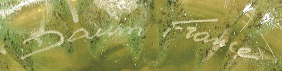 LARGE DAUM GREEN GLASS BOWL - Image 3 of 3