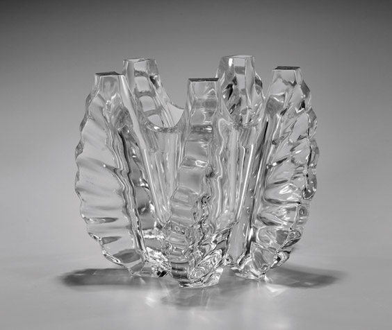 LALIQUE CRYSTAL GLASS VASE