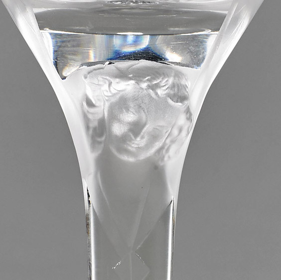 SIX LALIQUE CRYSTAL CHAMPAGNE FLUTES - Image 2 of 3