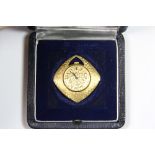 A ladies 1970s 18ct gold Jaeger Le Coultre pendant watch.