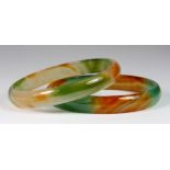 Two banded agate bangles.