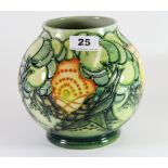 A Moorcroft globular vase, H. 16cm, (Boxed). Excellent condition.