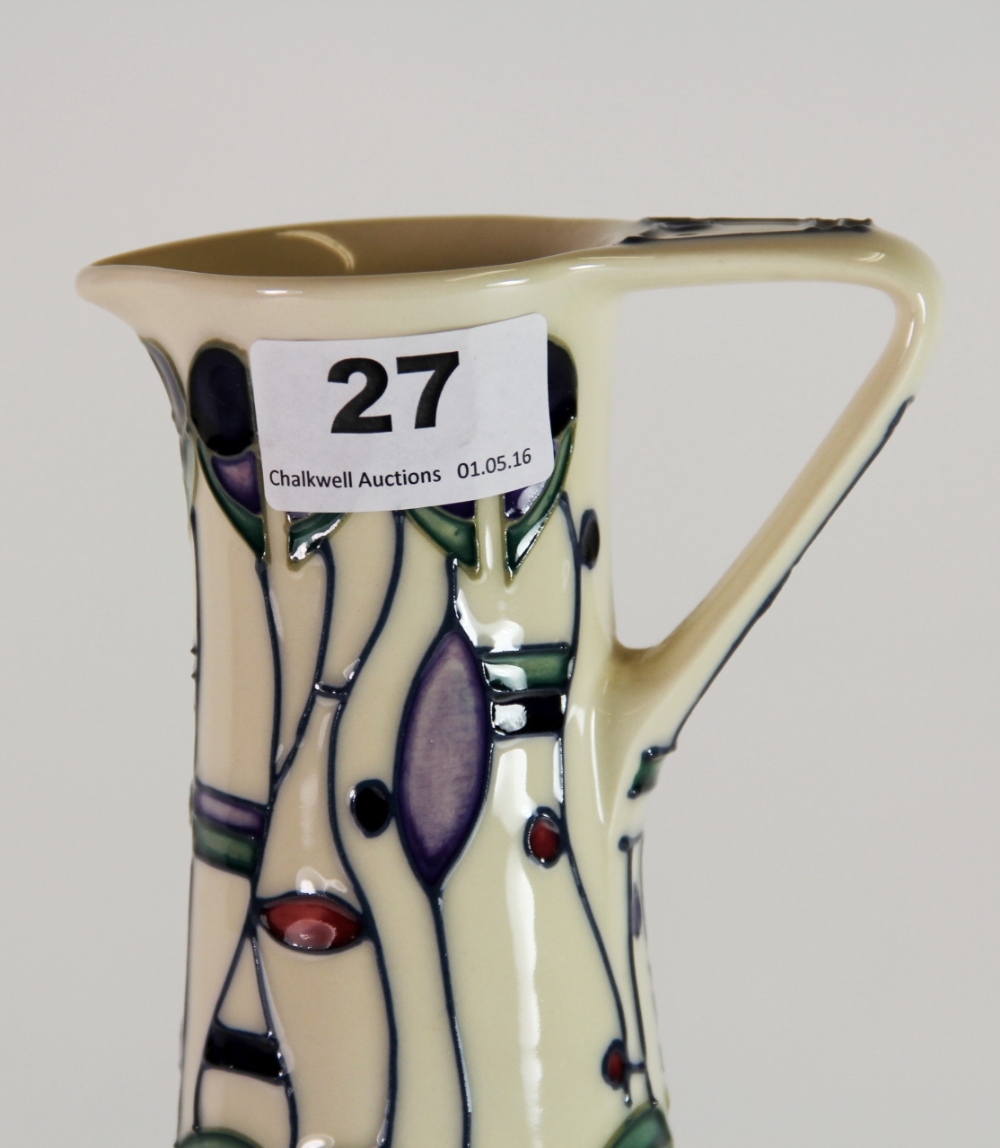 A Moorcroft 'Mackintosh' pattern ewer, c. 1995, H. 24cm. Excellent condition. - Image 2 of 7