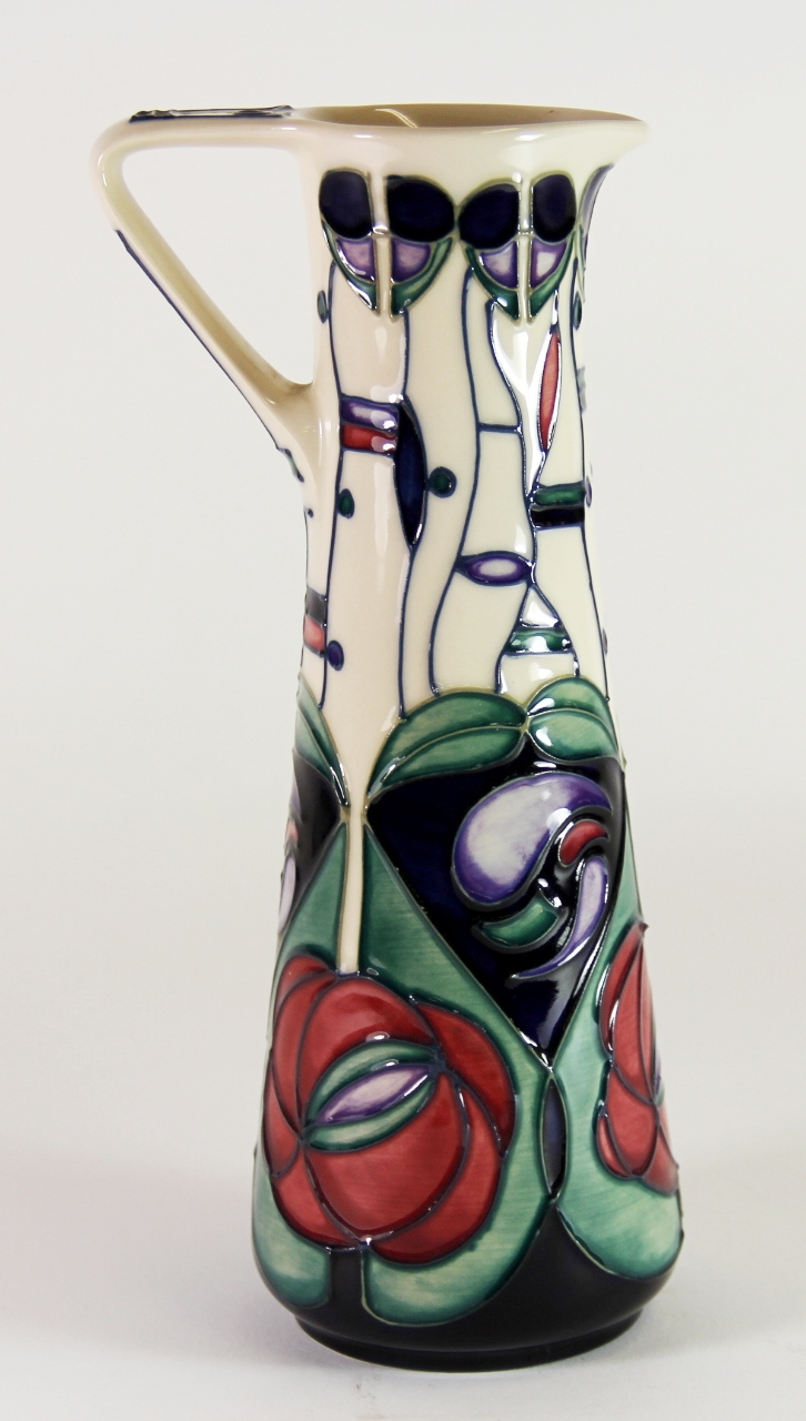 A Moorcroft 'Mackintosh' pattern ewer, c. 1995, H. 24cm. Excellent condition. - Image 5 of 7