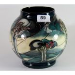 A Moorcroft 'Vale de Luna' pattern globular shape vase, designed and signed by Nicola Slaney,