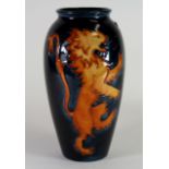 A Moorcroft pottery 'Lions Den' ovoid shaped vase designed by Sally Tuffin, limited edition 12/50,