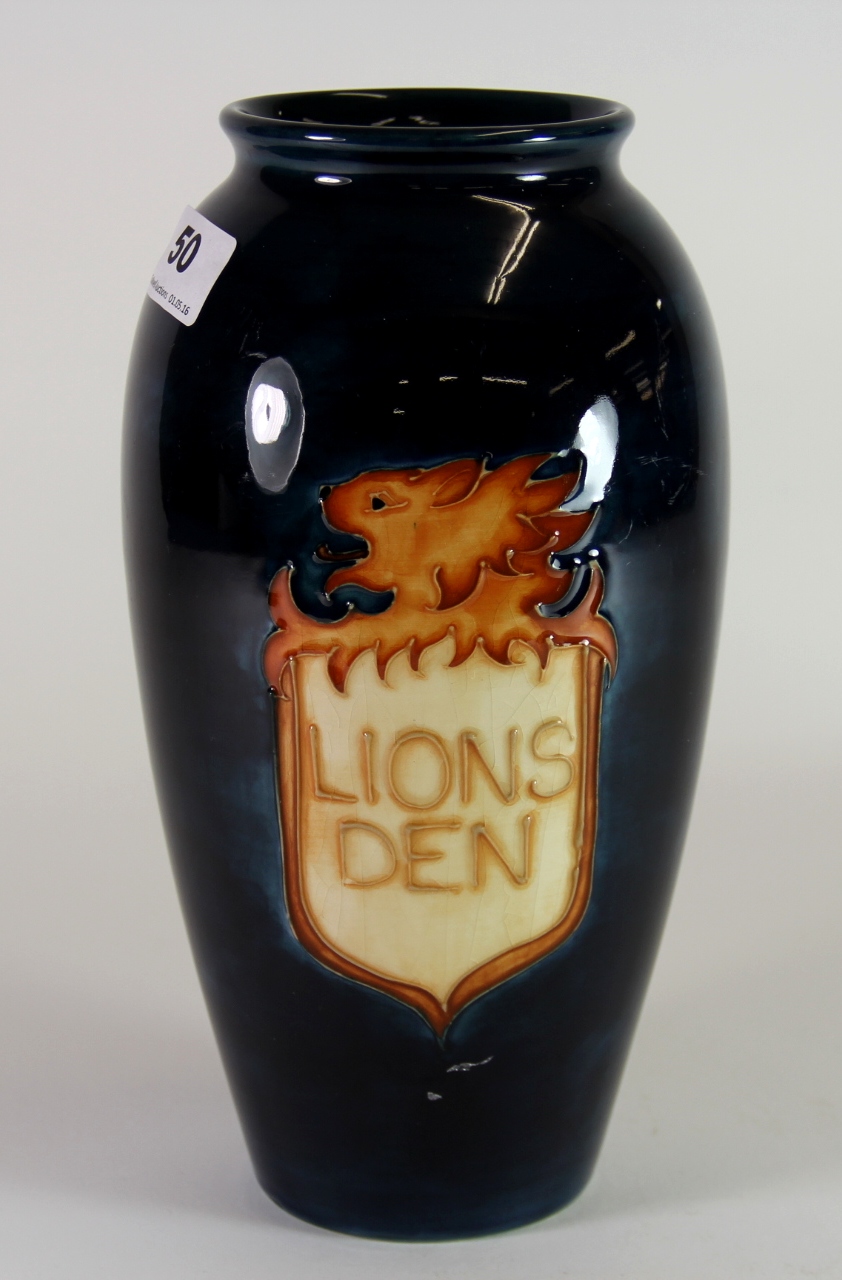 A Moorcroft pottery 'Lions Den' ovoid shaped vase designed by Sally Tuffin, limited edition 12/50, - Image 2 of 4