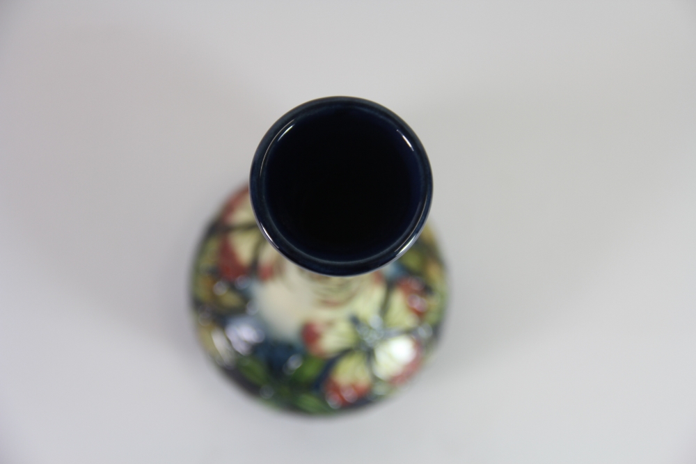 A Moorcroft 'Sweet Briar' design vase by Rachel Bishop, dated 1997, H. 21cm, Excellent condition. - Image 4 of 6