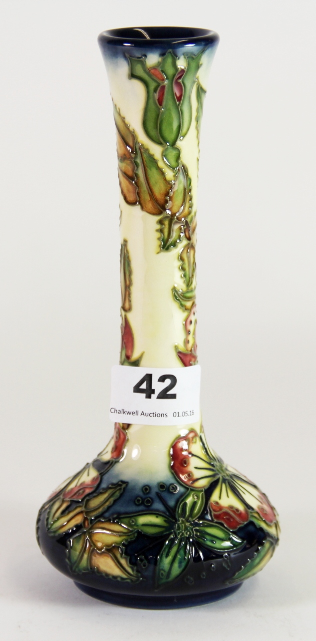 A Moorcroft 'Sweet Briar' design vase by Rachel Bishop, dated 1997, H. 21cm, Excellent condition. - Image 2 of 6