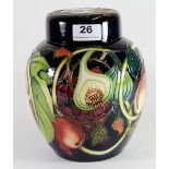 A Moorcroft 'Queen's Choice' pattern ginger jar and lid, c. 2000, H. 21cm. Excellent condition.