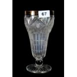 A hallmarked silver mounted cut glass vase, H. 20cm.