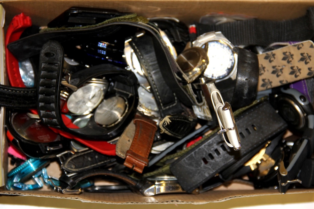 A box of mixed gents watches.