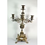 A silver plated five branch candelabrum, H. 51cm.