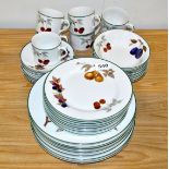 An extensive quantity of Royal Worcester Evesham Vale pattern dinner and tea china.