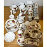 A quantity of Rose pattern mixed china.