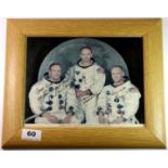 Neil Armstrong, Michael Collins and Buzz Aldrin autographed official NASA photograph (10 x 8inch) of