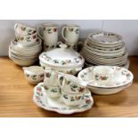 An extensive quantity of Wedgwood Queens Ware "Provence" pattern dinner and tea china