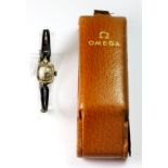 Vintage 18ct white gold Omega cocktail watch with original box.