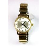 Gent's vintage Excalibur gold plated wristwatch with 17 jewel movement on an expanding gold plated