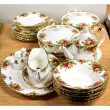 A quantity of Royal Albert Old Country Roses dinner china. 1st quality