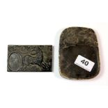 Two early 20th century Chinese ink stones, L. 11cm.