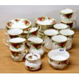 Large quantity of Royal Albert Old Country Roses tea, coffee and dessert china. 1st quality