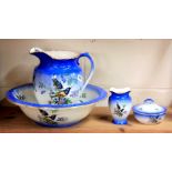 An Edwardian 4 pce jug and bowl set