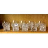 A quantity of good cut crystal glasses.