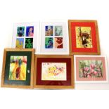 A quantity of contemporary framed prints with certificates by John Costello.