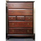 A Stag Minstrel mahogany chest of drawers, 82 x 112cm.