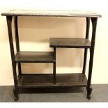 A 19th / early 20th century Japanese carved hardwood tiered stand, 87 x 35 x 90cm.