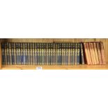 Thirty five soft leather bound volumes of Robert Lewis Stephenson with a 1913 leather bound