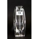 A St Louis clear glass vase, H. 18cm.