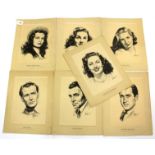 Rolf Goetze (German/ later American), seven unframed Rank Organisation portrait prints of film stars