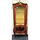 An ormolu mounted and kingwood veneered Rococo style display cabinet, W. 77cm, H. 178cm.
