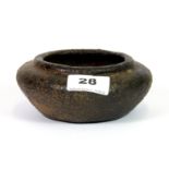 An early Chinese carved black jade / hardstone bowl, Dia. 13cm, H. 5cm, Est. £300 - £500.