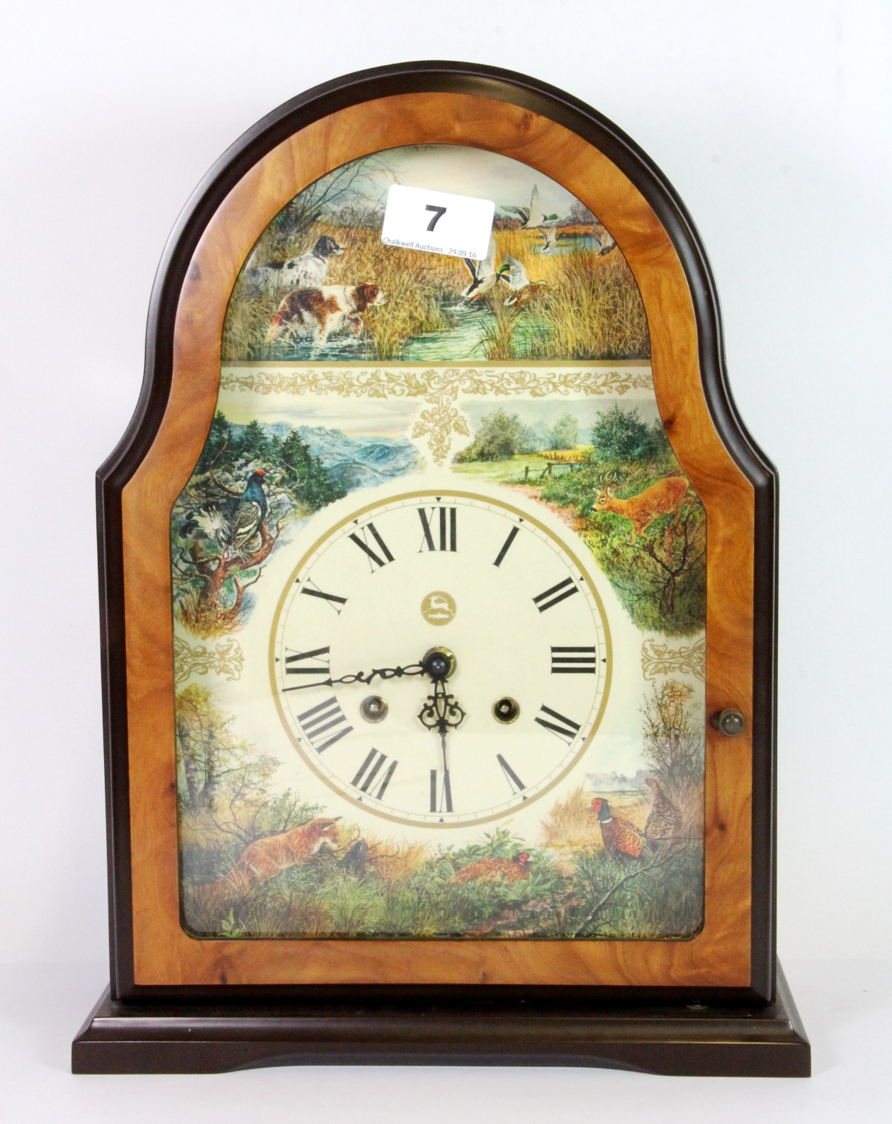 A 1980's German " The Wildlife Clock" designed by Conrad Franz for The German Hunting and Fishing