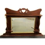 A mahogany over mantle mirror, W. 120cm, D. 78cm.