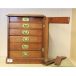 An Edwardian mahogany glazed front specimen cabinet, H. 37cm, W. 30cm.