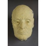 A plaster sculptor's maquette of a gentleman's head, H. 23cm.