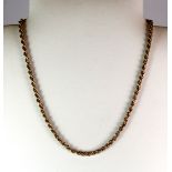 A 9ct yellow gold chain necklace, (approx. 7.4gr). Est. £90 - £120.