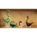 Four good Murano glass figures.